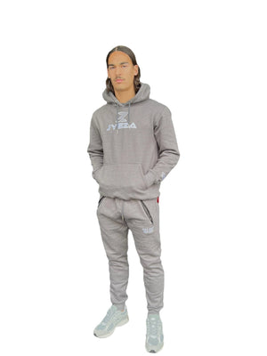 Jz Fitted Collection White on grey - Tracksuits - Jyeza