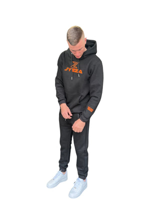 Jz Fitted Collection Orange on black Tracksuits - Jyeza