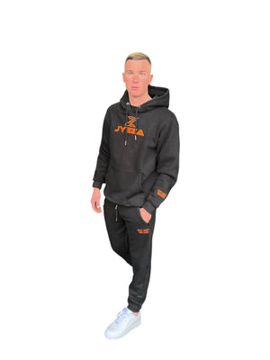 Jz Fitted Collection Orange on black Tracksuits - Jyeza